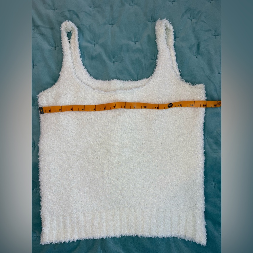 SKIMS Soft Teddy White Tank Top size S/M - Picture 6 of 8